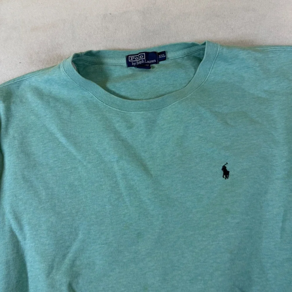 Polo Ralph Lauren Mens‎ XXL Turquoise Heathered Crewneck Sweatshirt Pony Logo